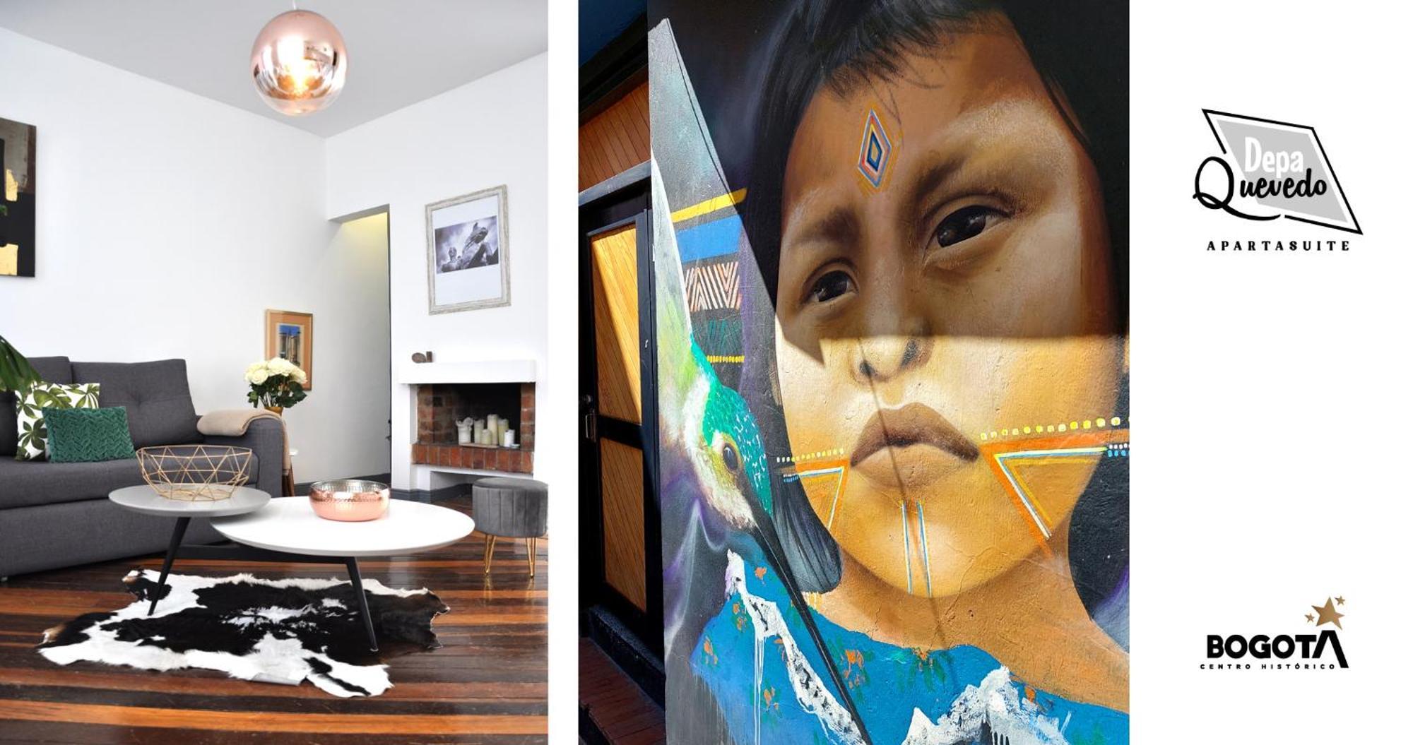 Depa Quevedo - Trendy Revamped Flat - Exceptional Spot In Bogota'S Historic Colonial Square - Candelaria Zewnętrze zdjęcie
